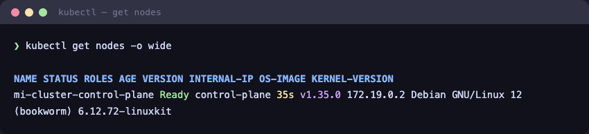 kubectl get nodes