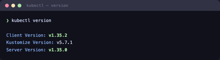 kubectl version